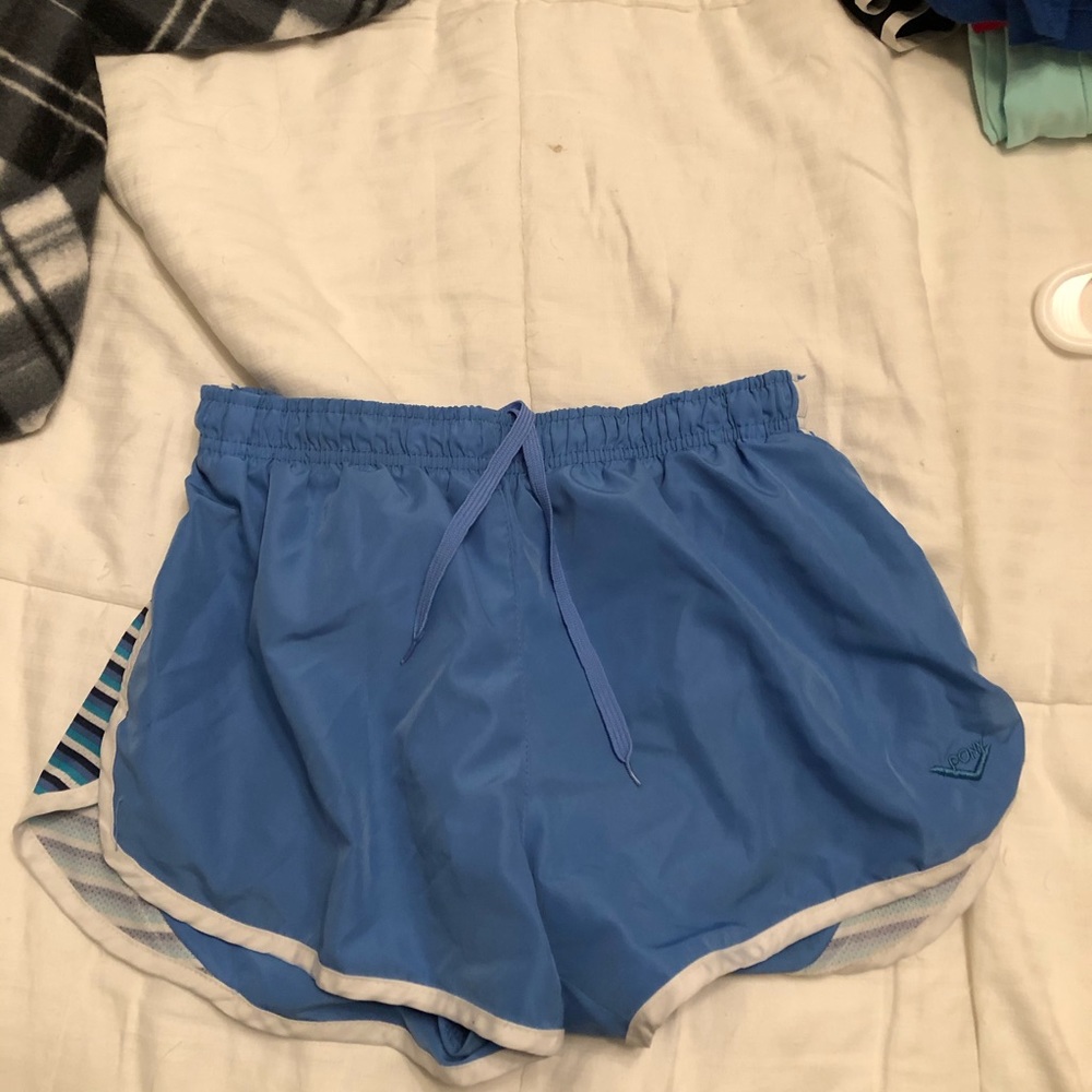 Blue athletic shorts